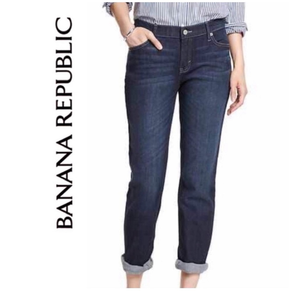 Banana Republic Dark Blue Boyfriend Jeans